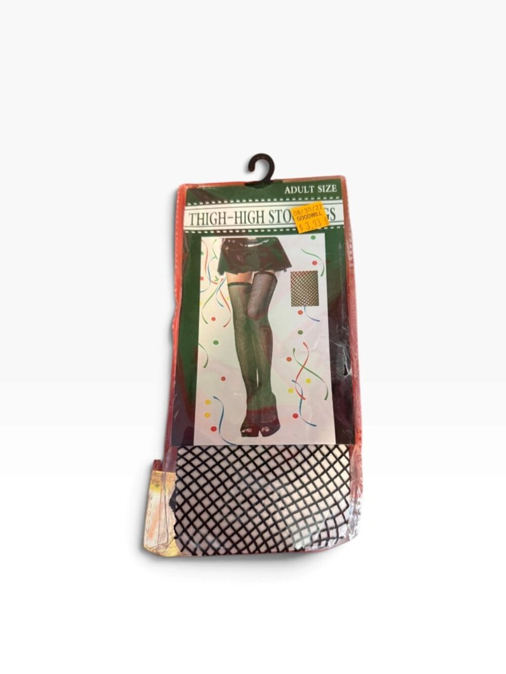 Vintage-Style Adult Black Fishnet Thigh-High Stockings – NEW in Package